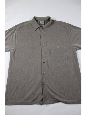 Vintage Mens XL Button-Up Gray Polo Shirt